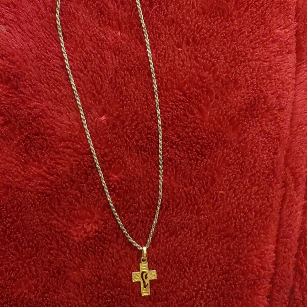Gold Chain with Cross